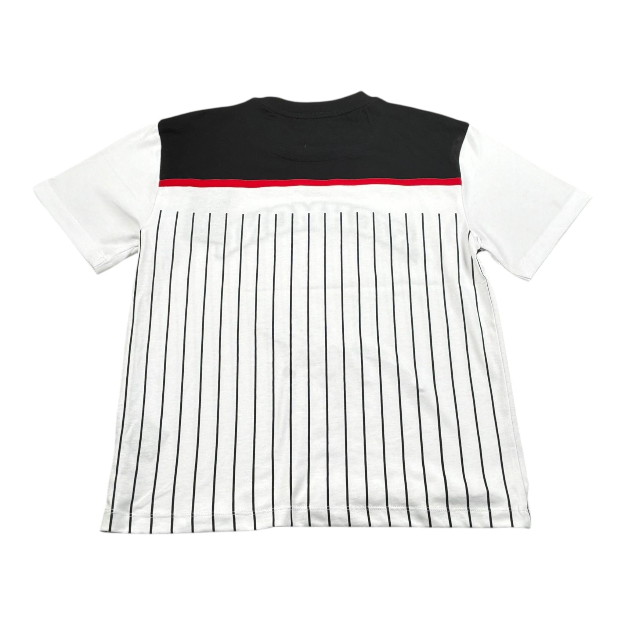 John Richmond T-Shirt Bicolore con Fantasia A Righe per Bambino RBP26129TS NERO/BIANCO JOHN RICHMOND 