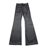 LOSAN pantalone in ecopelle tinta unita modello zampa Nero per Bambina 51030982002041 NERO LOSAN 