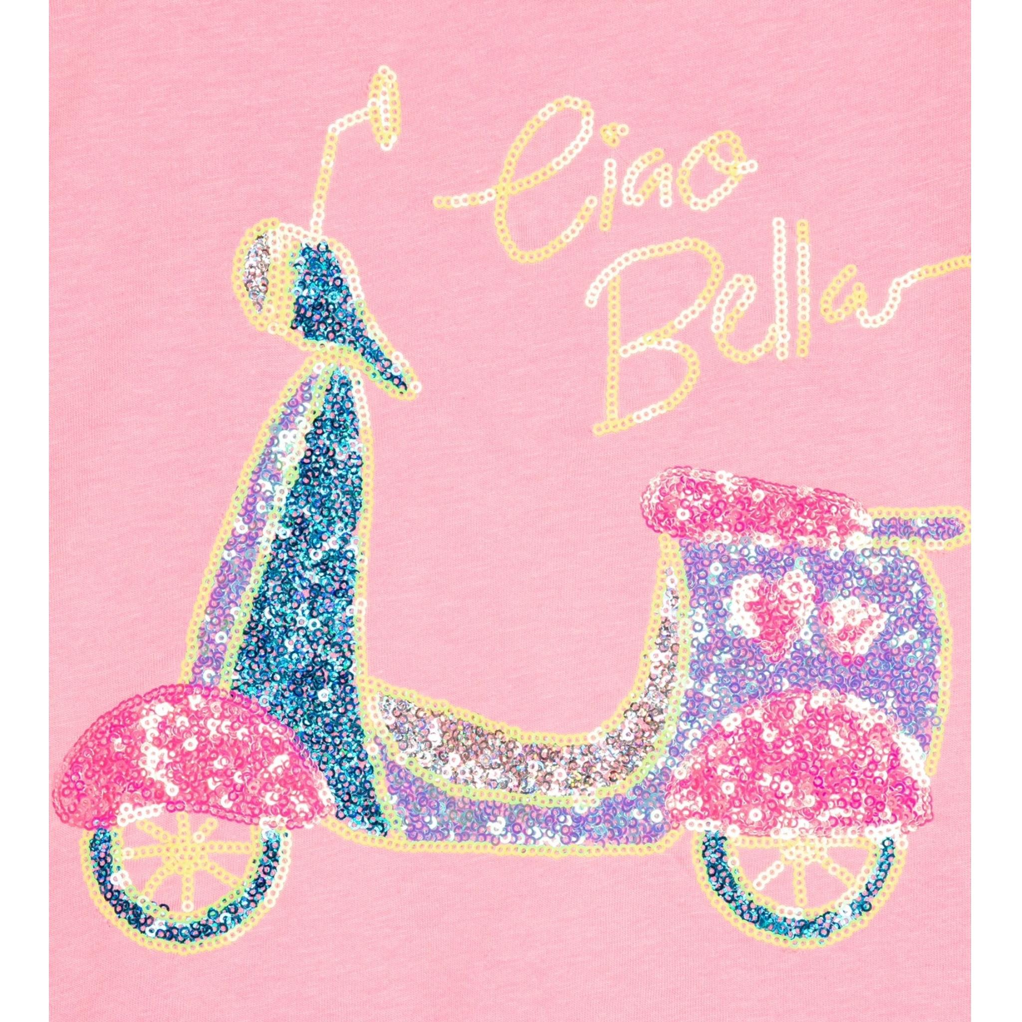 Billieblush T-Shirt Tinta Unita con Stampa Paillettes per Bambina U20950XJ ROSA BillIEBLUSH 