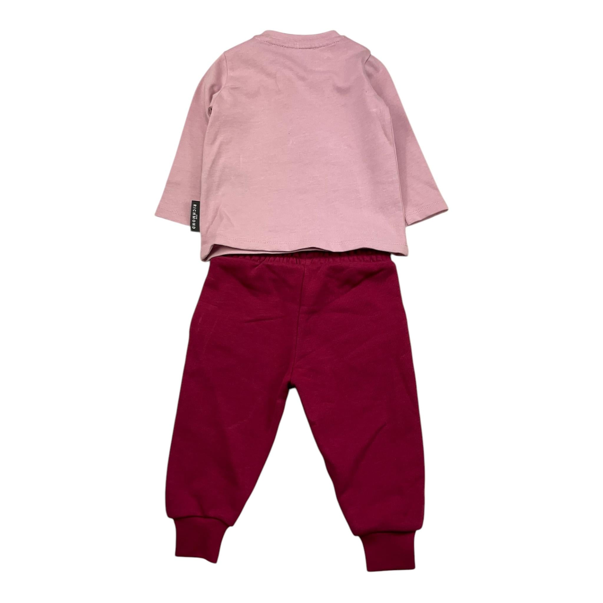 JOHN RICHMOND completo 2pz bicolore shirt-pantalone Rosa per Neonato RIA25020CJJ ROSA JOHN RICHMOND 