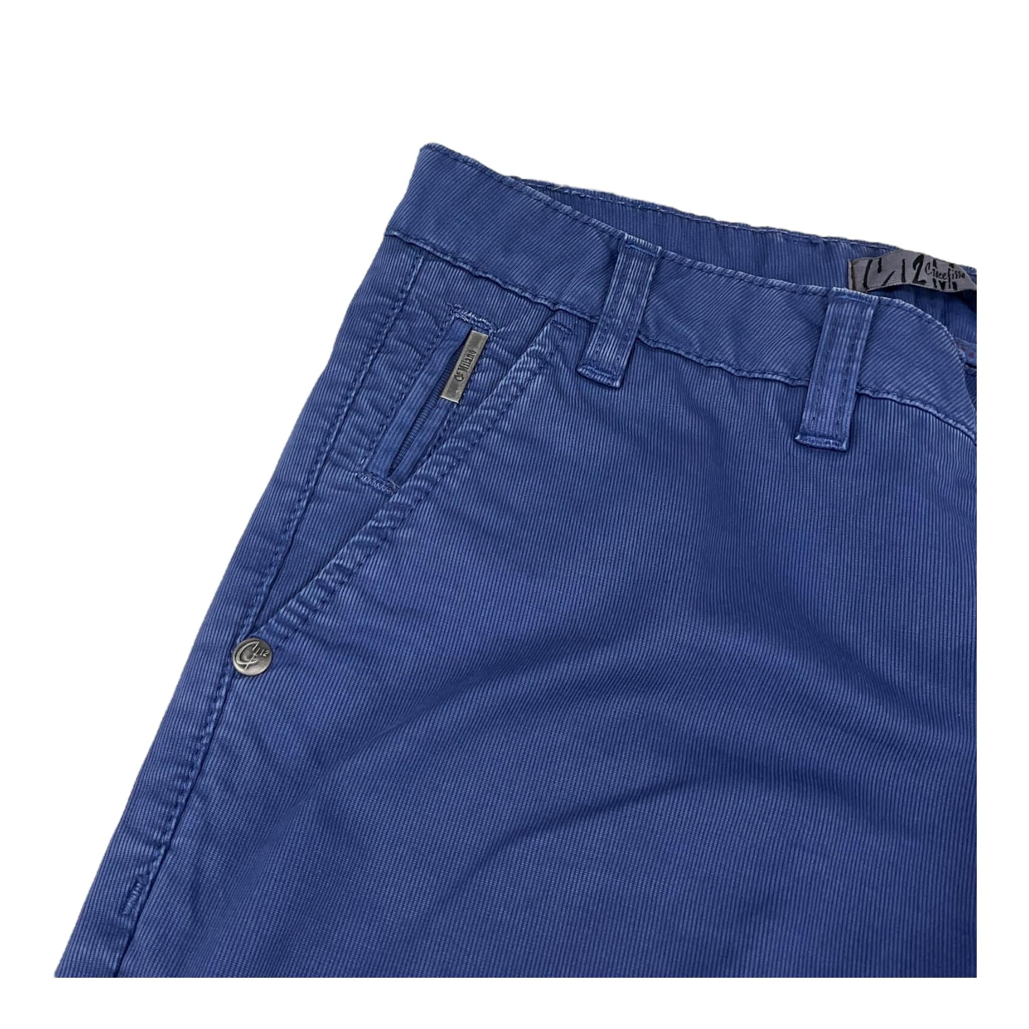 Crocefisso 12 Milano Pantalone Tinta Unita con Tasche America per Bambino PK0703 BLU CROCEFISSO 12 MILANO 