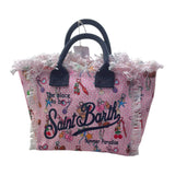 Saint Barth Borsa Tinta Unita con Stampa per Bambina COLETTECHATM ROSA SAINT BARTH 