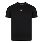Diesel T-Shirt Girocollo Tinta Unita con Stampa per Bambino J02237XX NERO DIESEL 