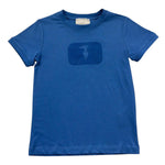 Trussardi T-Shirt Girocollo Tinta Unita con Stampa per Bambino TBP26096TS BLU TRUSSARDI 