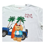 Saint Barth T-Shirt Girocollo Tinta Unita con Stampa per Bambino 00293L BIANCO SAINT BARTH 
