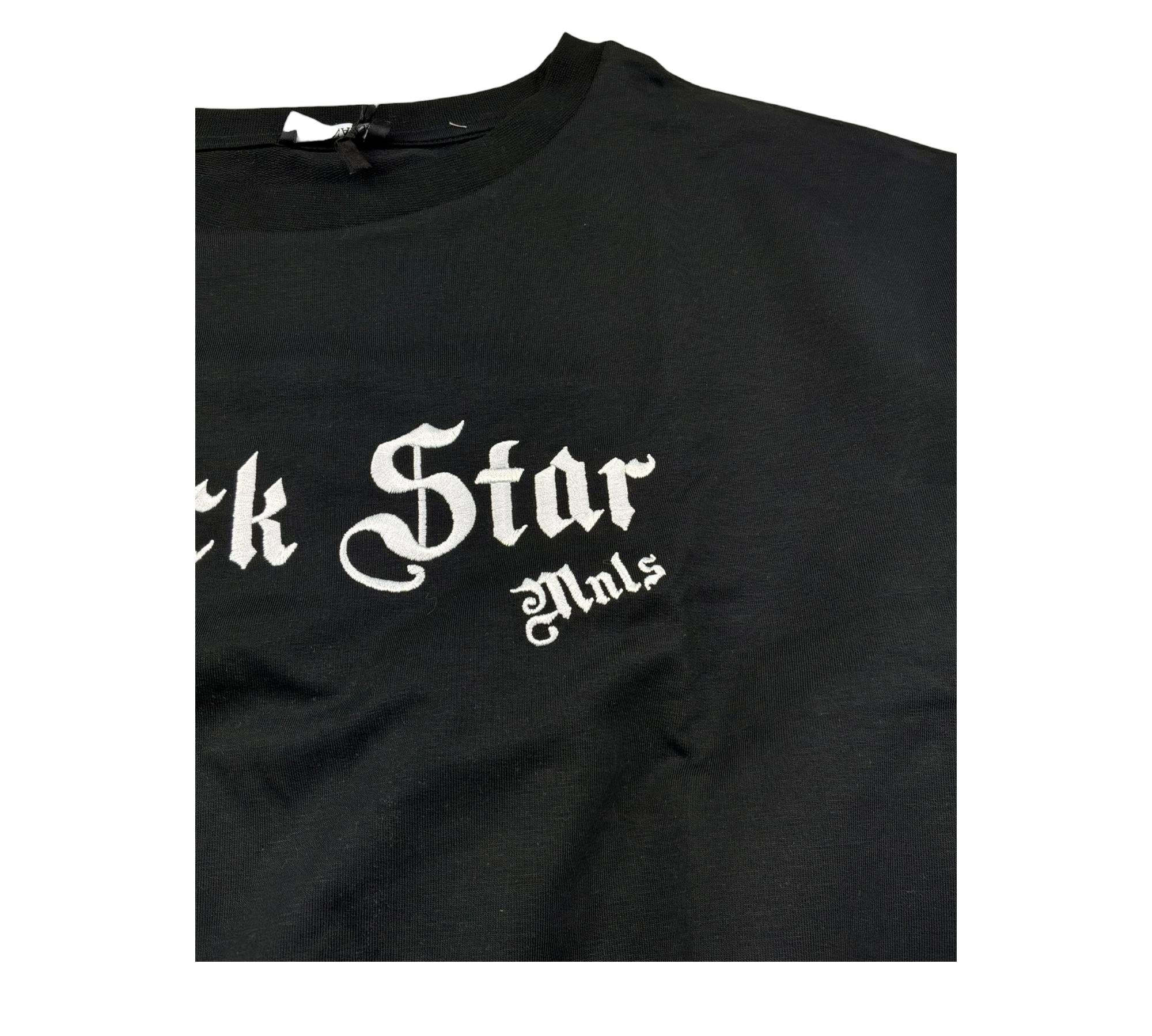 Monnalisa Felpa Chiusa Girocollo Tinta Unita con Stampa per Bambina 499609 NERO MONNALISA 