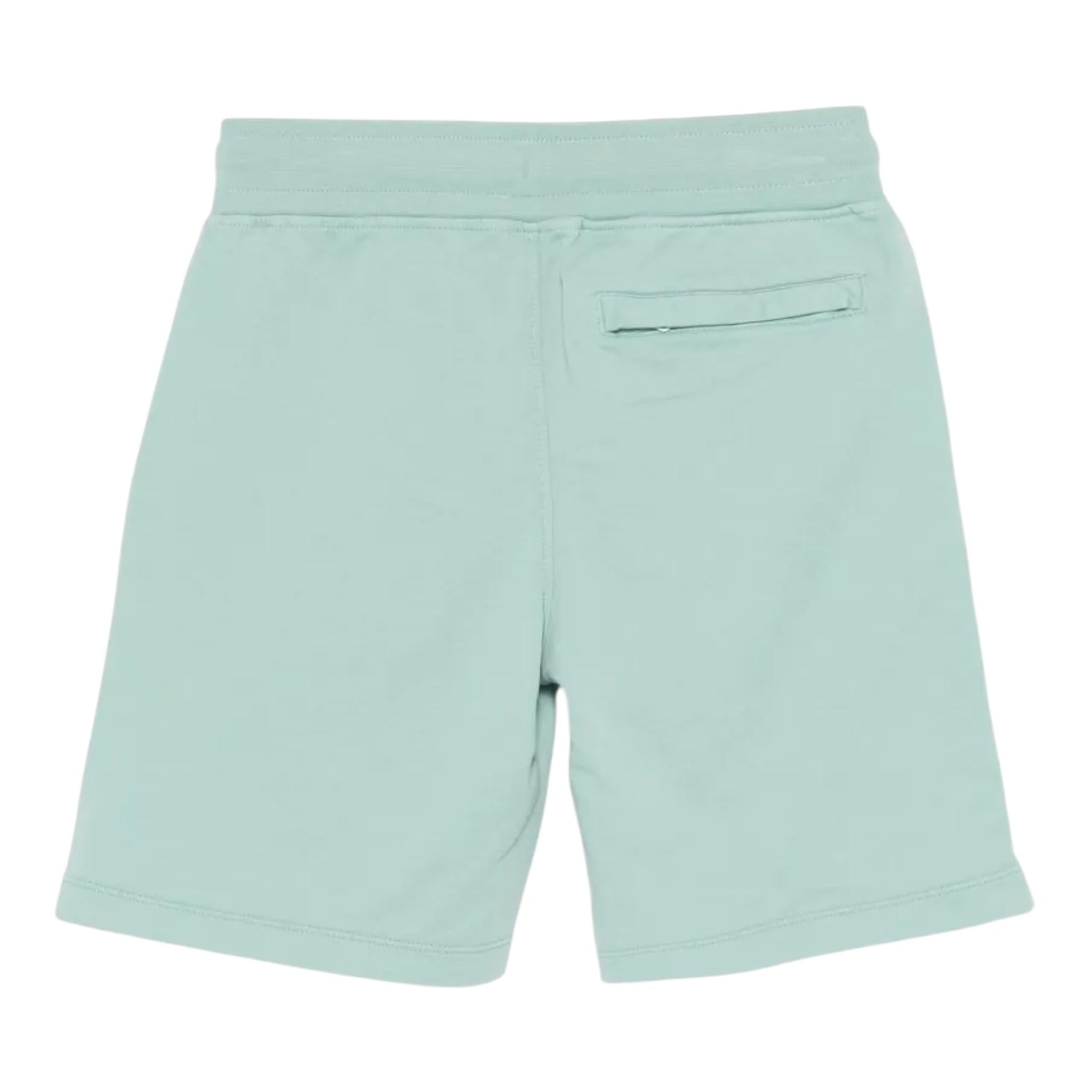 C.P. Company Bermuda In Felpa Tinta Unita per Bambino CUQ00C VERDE C.P. COMPANY 