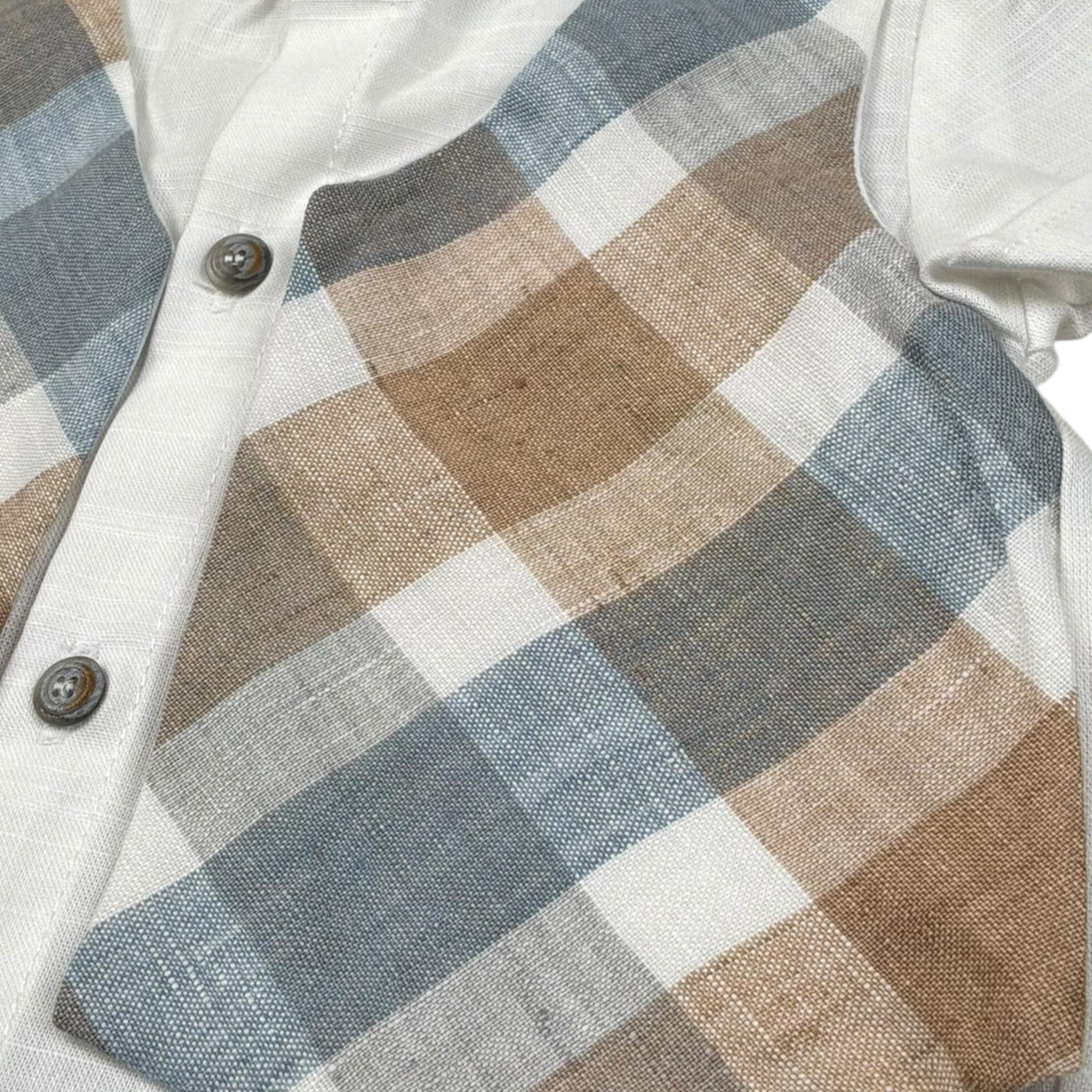 Barcellino Completo 2 Pezzi Camicia-Pantalone per Neonato 100107 BIANCO BARCELLINO 