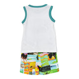 Guess Completo 2 Pezzi Canotta-Bermuda per Neonato I5GG12K8HM4 BIANCO GUESS 