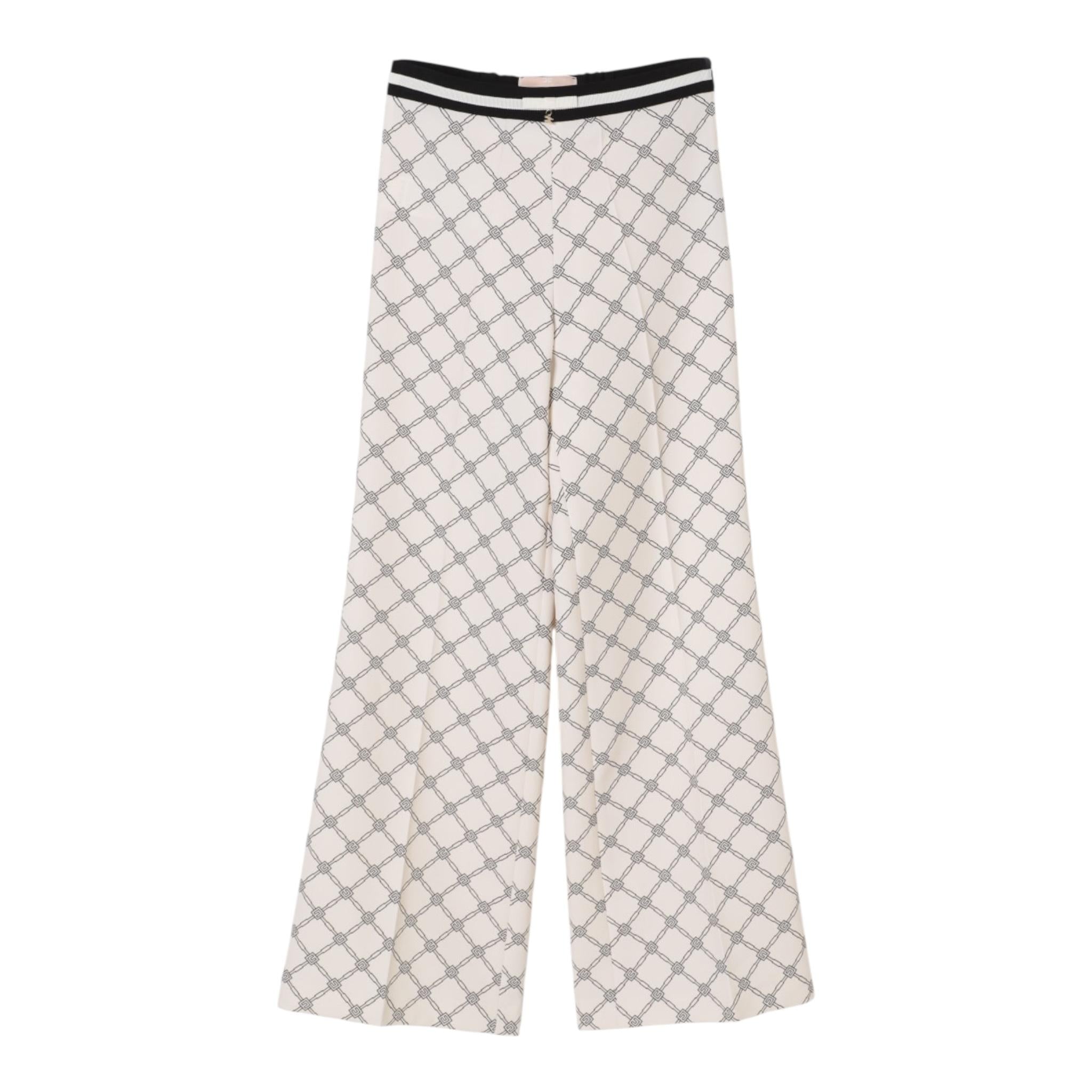 Elisabetta Franchi Pantalone Tinta Unita Modello Zampa per Bambina EFTA1000 AVORIO ELISABETTA FRANCHI 