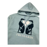TRUSSARDI felpa chiusa con cappuccio titna unita Azzurro per Bambino TGA25037FE AZZURRO TRUSSARDI 