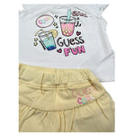 Guess Completo 2 Pezzi T-Shirt-Gonna per Neonata A4GG18K6YW4 BIANCO/GIALLO GUESS 