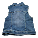 Moschino Giubbino Smanicato In Denim Tinta Unita per Bambina HDN002 BLU MOSCHINO 