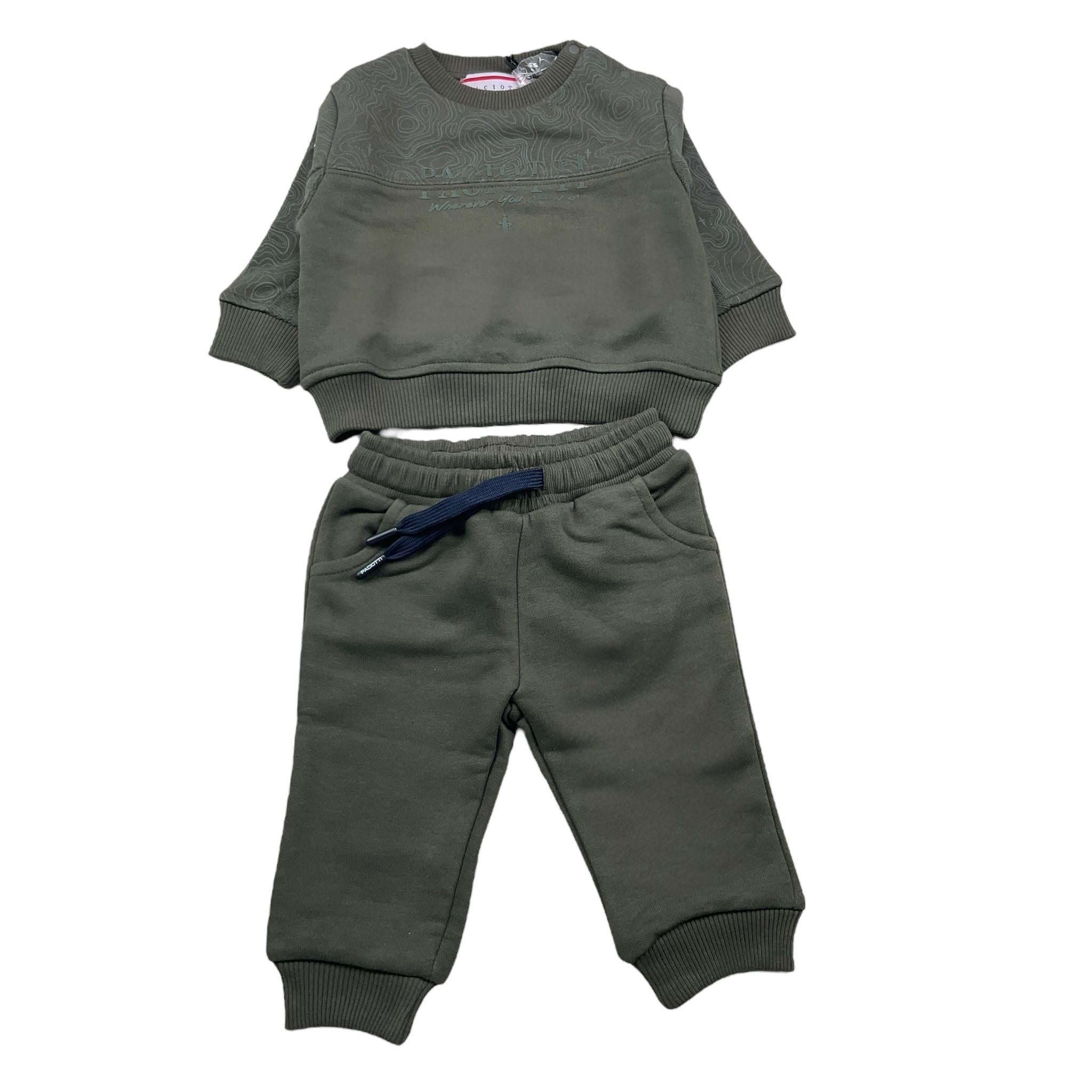 CESARE PACIOTTI completo 2 pezzi felpa-pantalone tinta unita Verde per Bambino MFP5354BBJX VERDE CESARE PACIOTTI 