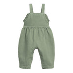 PLAY UP salopette tinta unita con rouches Verde per Bambina PA022AP11502J VERDE PLAY UP 