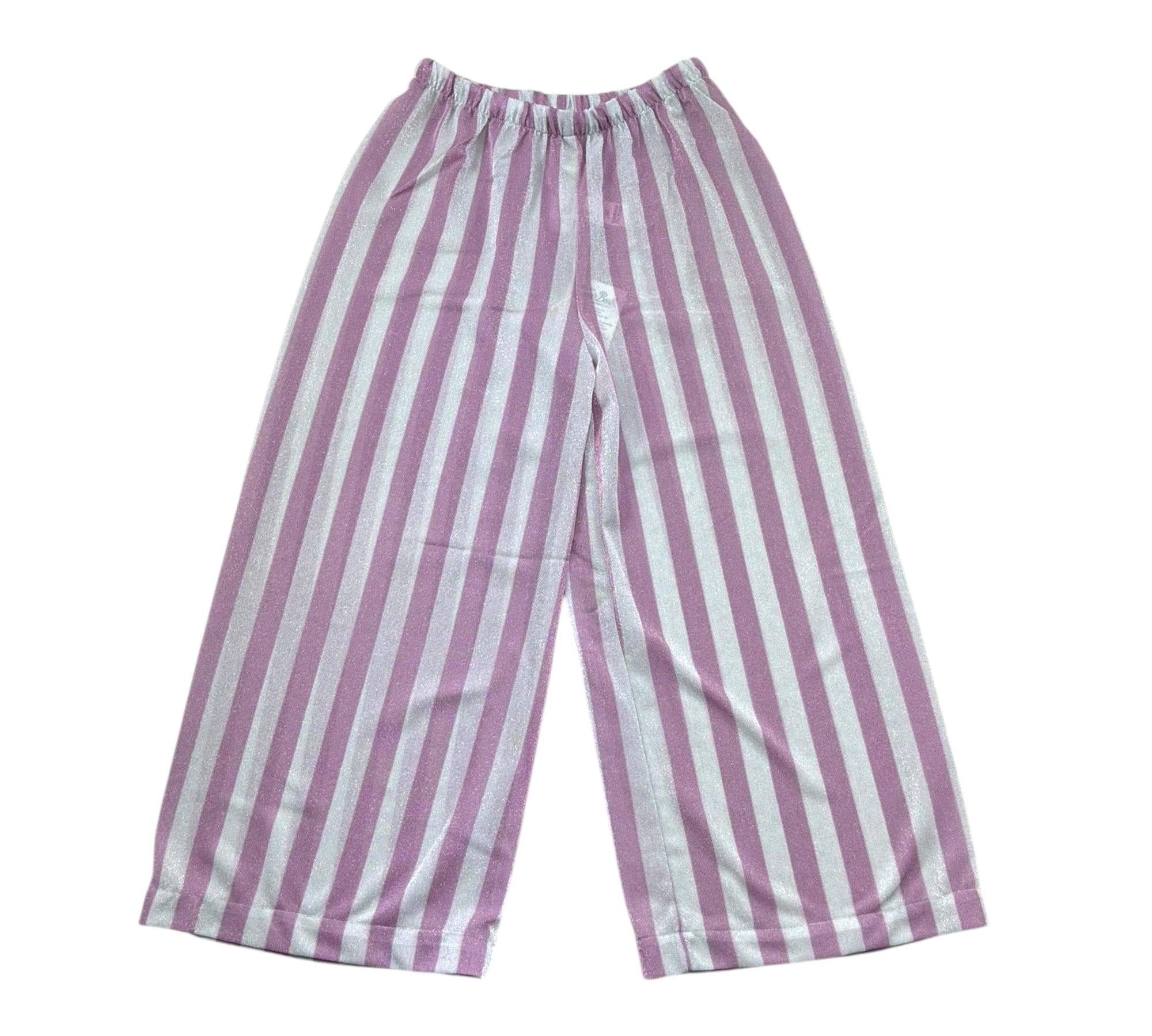 Saint Barth Pantalone Fantasia A Righe per Bambina AMALIA GRIGIO SAINT BARTH 