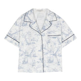 Philosophy Camicia Mezza Manica Tinta Unita Cn Stampa Fantasia Bianco Per Bambina