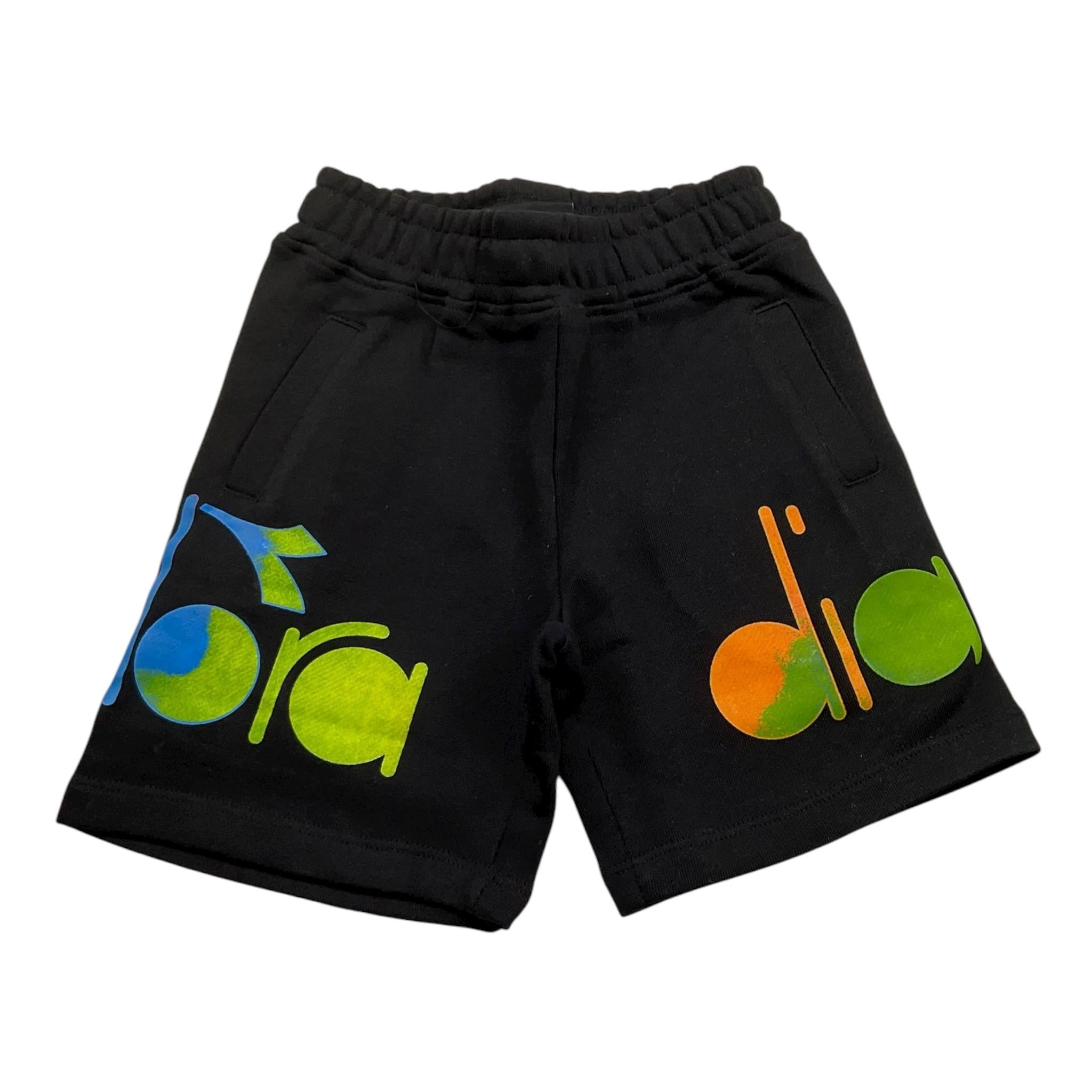 Diadora Bermuda Tinta Unita con Logo per Neonato S4DIBBBE075 NERO DIADORA 