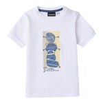 Sarabanda T-Shirt Tinta Unita con Stampa per Neonato 0B134 BIANCO SARABANDA 