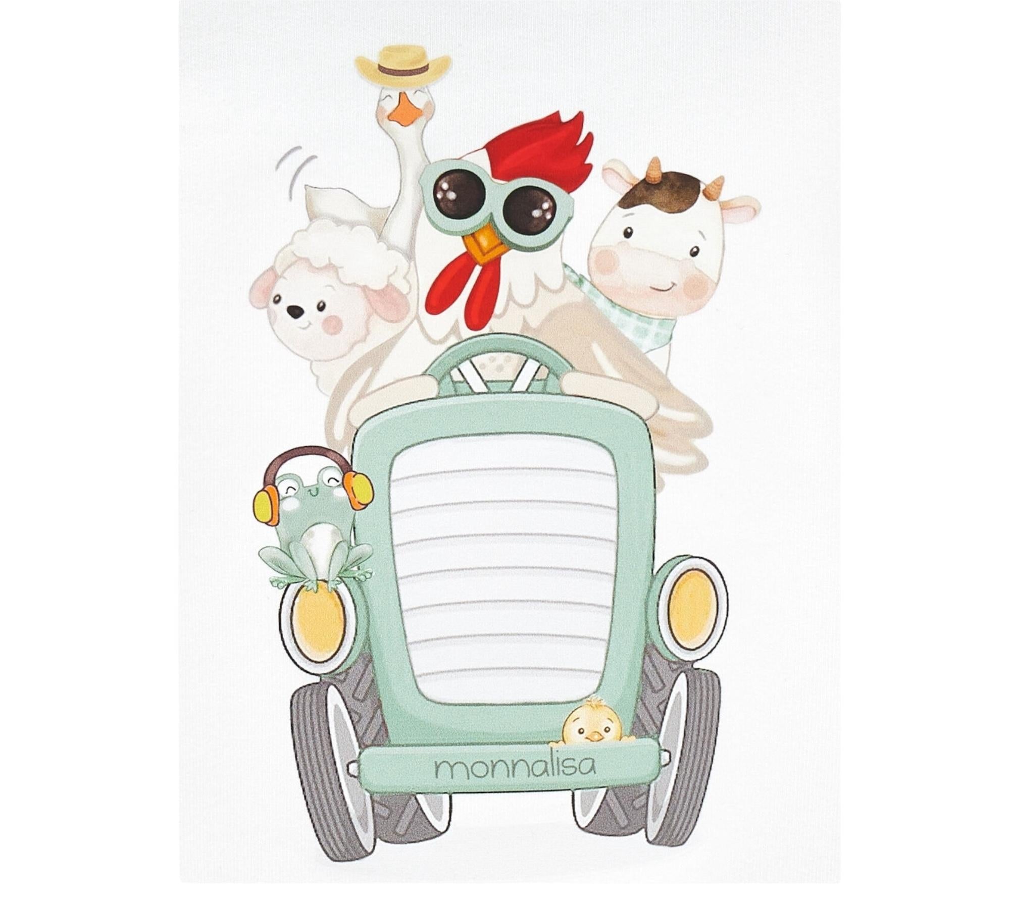 Monnalisa Felpa Chiusa Girocollo Tinta Unita con Stampa per Bambino 28E600J BIANCO MONNALISA 