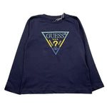 GUESS shirt girocollo tinta unita ocn logo Blu per Bambino N4YI36K8HM4X BLU GUESS 