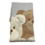 LE BEBE' coperta tricolore con orso Azzurro per Neonato LBB5103 AZZURRO LE BEBE' 