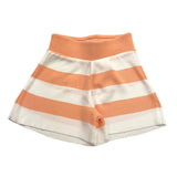 Vicolo Short Bicolore Con Elastico In Vita E Fantasia A Righe Bianco Per Bambina