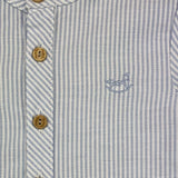 Yoedu Completo Camicia Mezza Manica-Bermuda Fantasia A Righe Bianco per Neonato