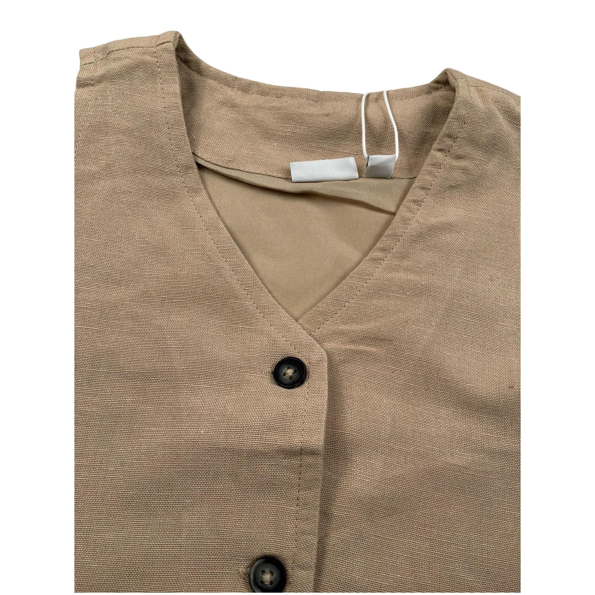 Name.It Gilet tinta unita Beige per Bambino 13200202 BEIGE NAME.IT 