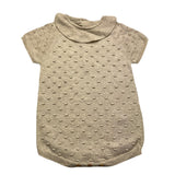 Wedoble Pagliaccetto Mezza Manca Tinta Beige Per Neonata