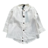 Never Too Camicia tinta unita con Colletto Coreano Panna per Neonato NT1232N PANNA NEVER TOO 