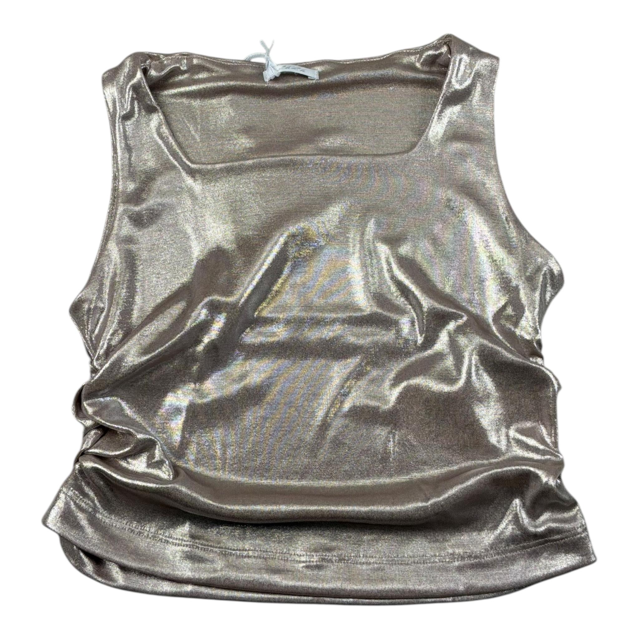 Lu Lu By Miss Grant Canotta Tinta Unita con Arriccio Laterale per Bambina LL3454 BRONZO LU LU BY MISS GRANT 