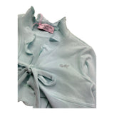 Monnalisa Coprispalle Tinta Unita con Rouches per Neonata 315807 CELESTE MONNALISA 