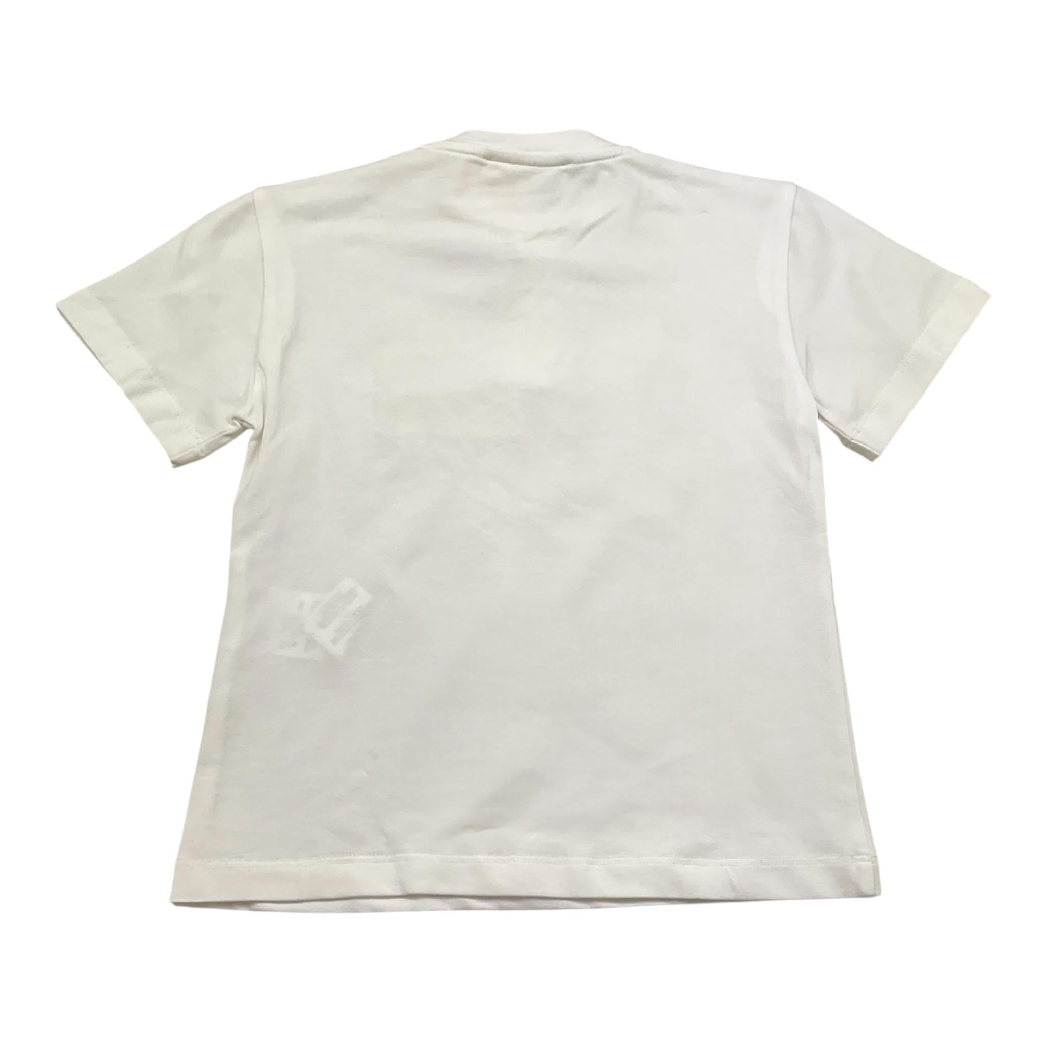 Elisabetta Franchi T-Shirt Girocollo Tinta Unita con Applicazioni Brillantini per Bambina EFTS230 BIANCO ELISABETTA FRANCHI 