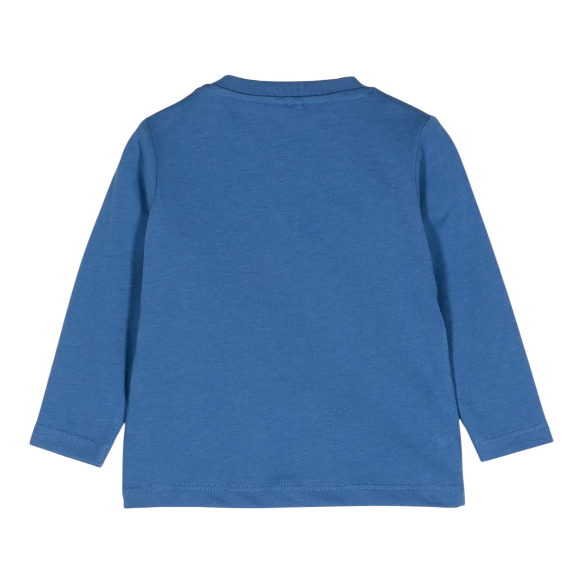 STELLA McCARTNEY shirt girocollo tinta unita con stampa in contrasto Blu per Neonato TV8500 BLU STELLA McCARTNEY 