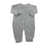 Le Coconne Tutina Tinta Unita con Applicazione Fiocco per Neonata LCN0586 GRIGIO LE COCONNE 