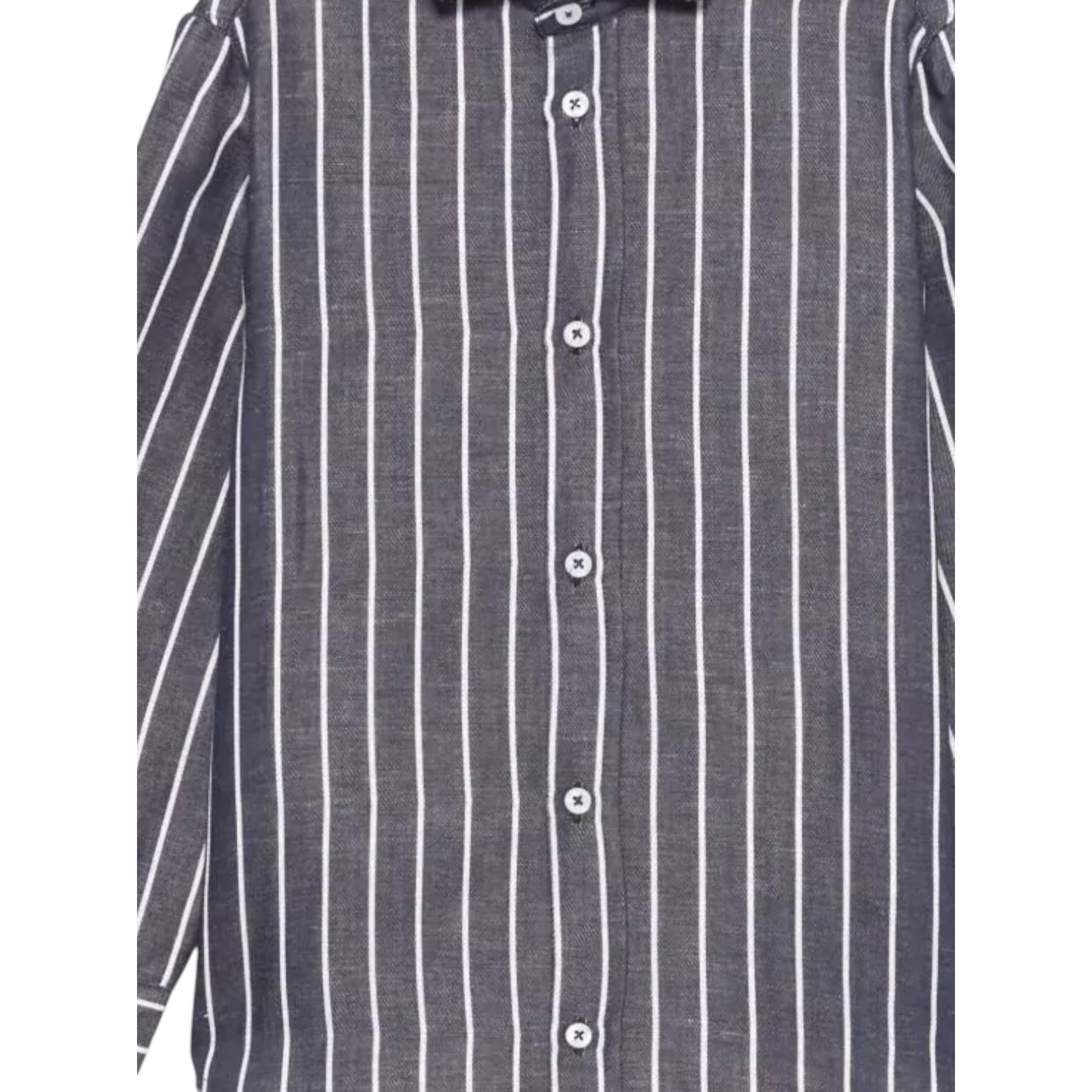 Fay Camicia Tinta Unita Manica Lunga con Fantasia A Righe per Neonato FW5P60XN BLU FAY 