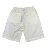 Daniele Alessandrini Einfarbige Bermudashorts mit elastischer Taille Weiß für Jungen