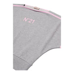 N°21 T-Shirt Tinta Unita con Stampa Tessuto Felpa per Bambina N2101P GRIGIO N°21 