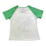 Please T-Shirt Girocollo Tinta Unita Con Maniche In Contrasto Bianco Per Neonato