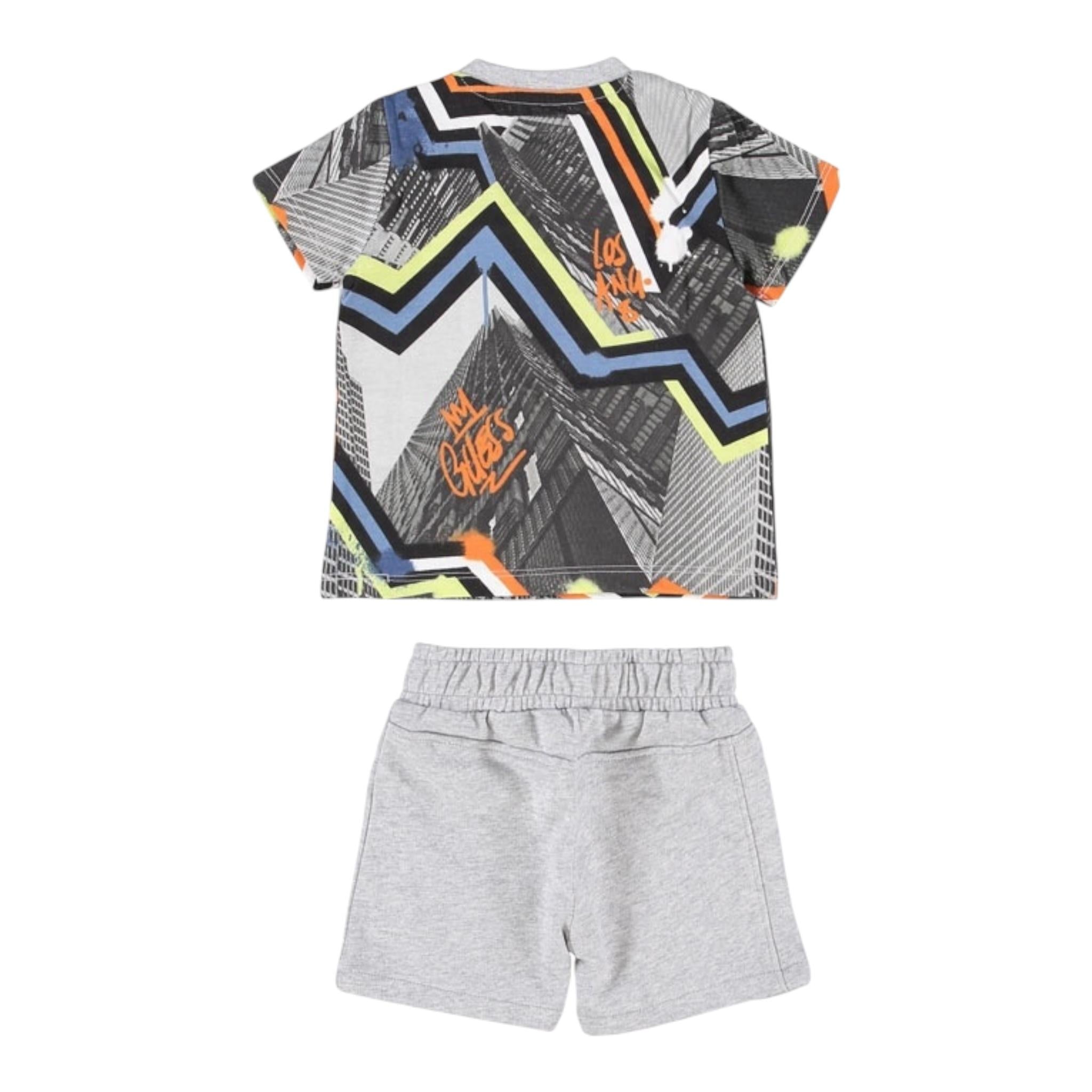 Guess Completo 2 Pezzi T-Shirt-Bermuda per Neonato I3RG00K8HM3X GRIGIO GUESS 