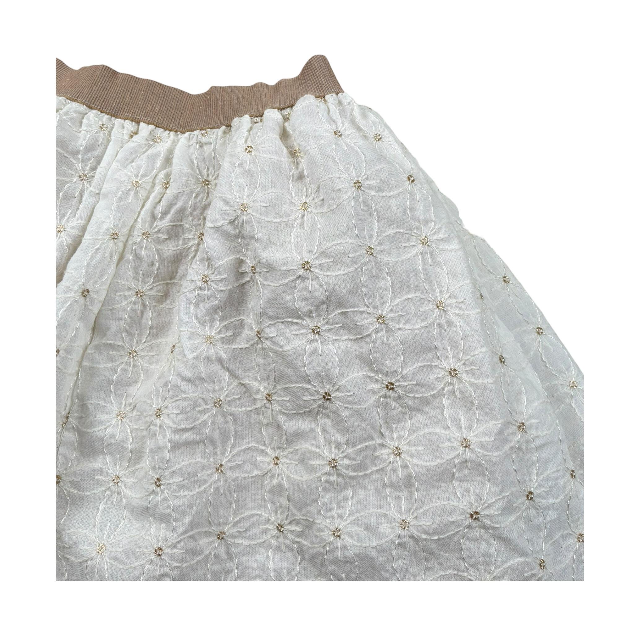 Zhoe & Tobiah Gonna Tinta Unita con Elastico In Vita per Bambina LYB3FJ PANNA ZHOE & TOBIAH 