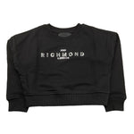 JOHN RICHMOND felpa tinta unita girocollo con stampa Nero per Bambina RGA24053FEJX NERO JOHN RICHMOND 