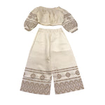 Lalalu' Completo 2 Pezzi Pantalone-Top per Bambina COML80PB PANNA LALALU' 