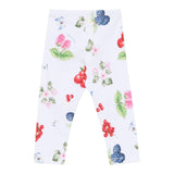 Monnalisa Leggins Tinta Unita con Stampa per Bambina 11E414 BIANCO MONNALISA 