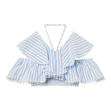 Twinset Top Bicolore con Fantasia A Righe per Bambina 251GJ2471X BIANCO TWINSET 