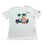 Saint Barth T-Shirt Girocollo Tinta Unita con Stampa per Bambino 00293L BIANCO SAINT BARTH 