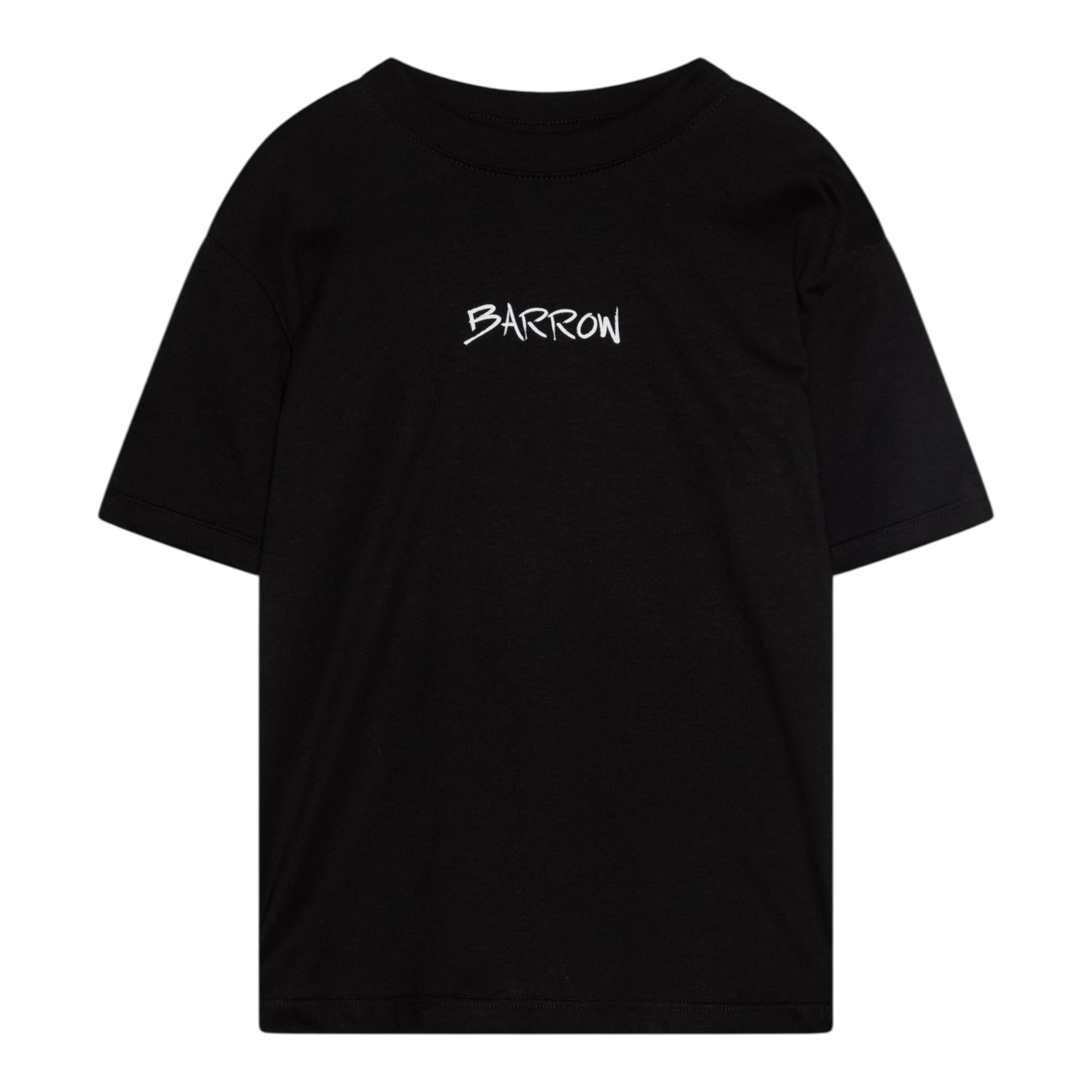 Barrow Kids T-Shirt Girocollo Tinta Unita con Stampa per Bambino S5BKJUTH072 NERO BARROW KIDS 