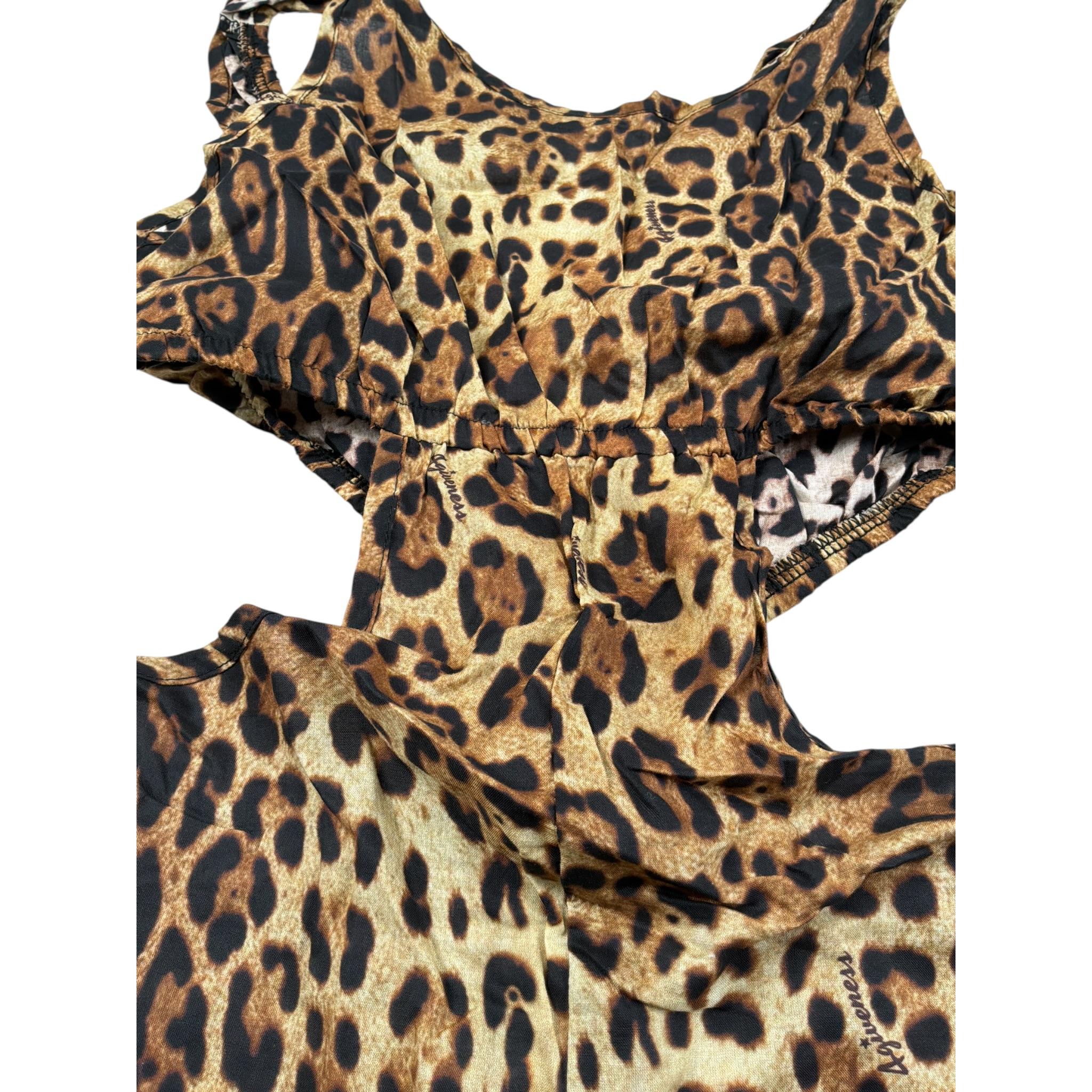 4Giveness Tuta Intera Fantasia Maculata Marrone per Bambina 0847 MARRONE 4GIVENESS 
