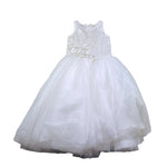 Monnalisa Abito Cerimonia Rinta Unita con Paillettes per Bambina 79390 BIANCO MONNALISA 